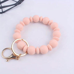 Silicone Beaded Keychain Bracelet for Women