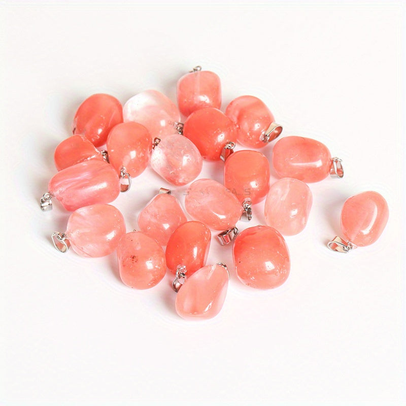 Cubic Raw Stone Pendant Necklace DIY Jewelry Accessory