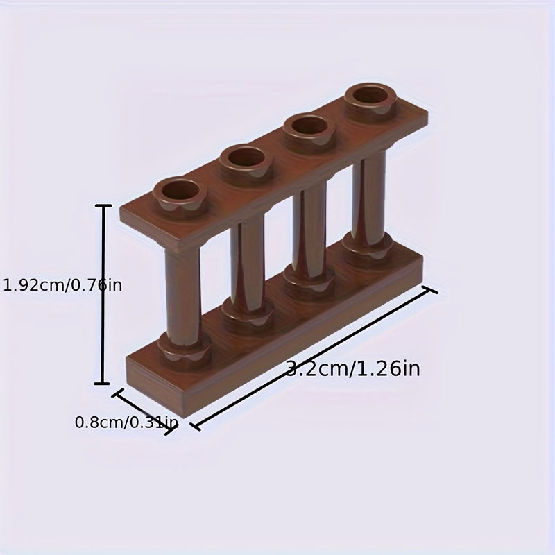 9pcs 1x4 ABS Bricks Balustrade Accessories Grey Coffee Durable