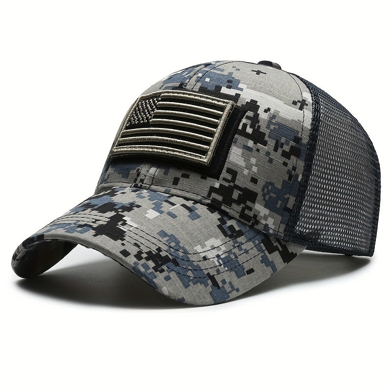 Outdoor Camouflage Embroidery Baseball Cap Fisherman Hat Sun Hat