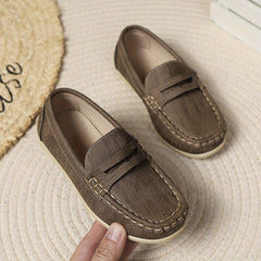 Boys Slip On Loafer Shoes Lightweight Comfortable Non Slip Flat Shoes