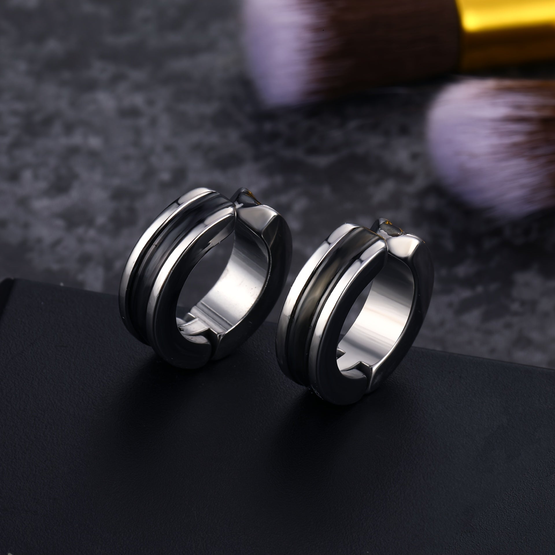 1PC Punk Titanium Steel Ear Clip Earrings