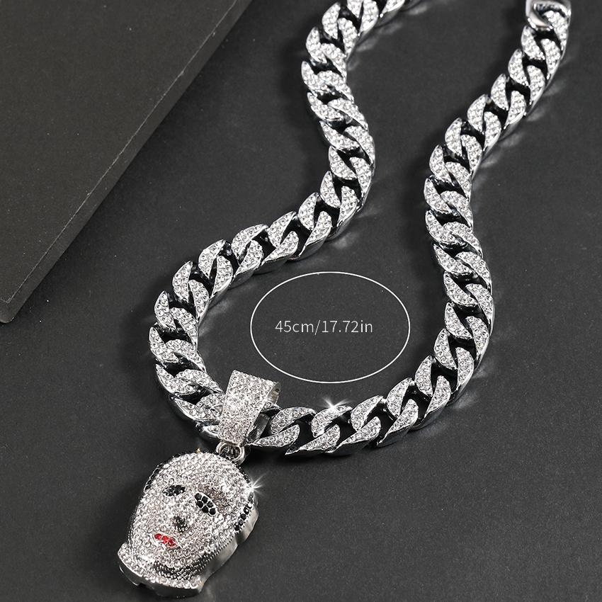 Human Head Pendant Cuban Necklace
