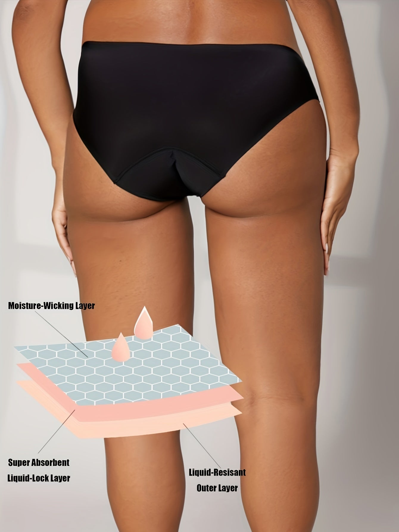  Basic Period Underwear Women's Plus Solid Leak-proof Breathable