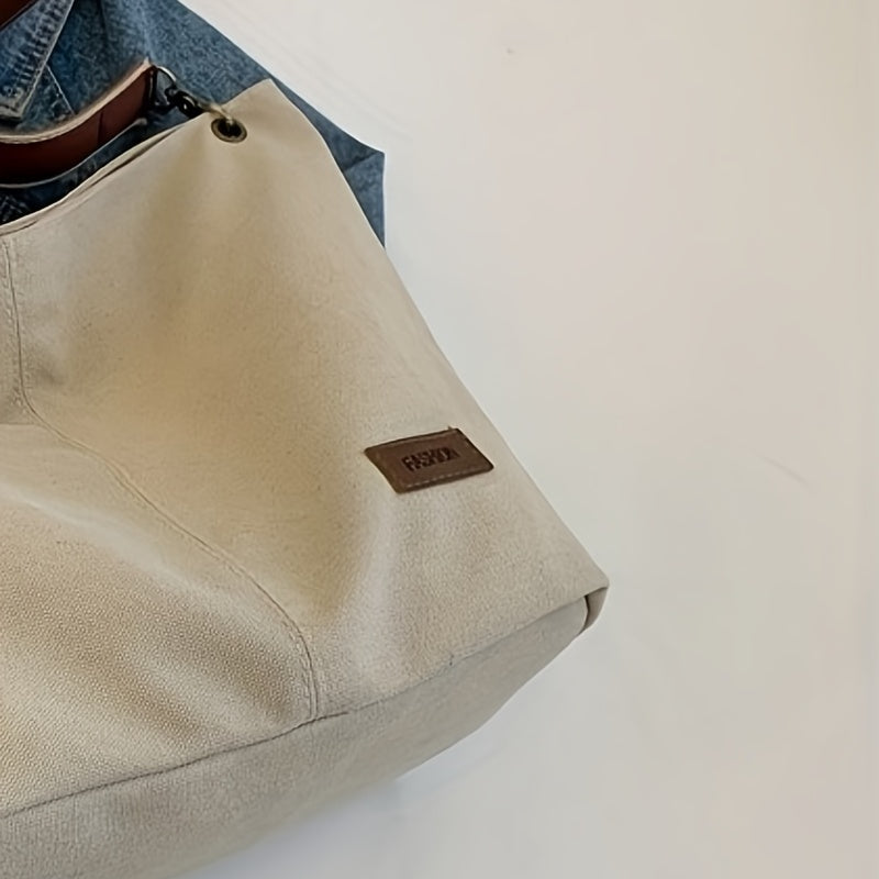 Canvas Shoulder Bag Large Capacity for Work Travel School