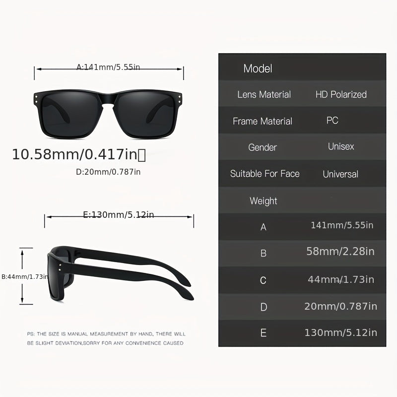 Outdoor Polarized Square Sunglasses for Men and Women