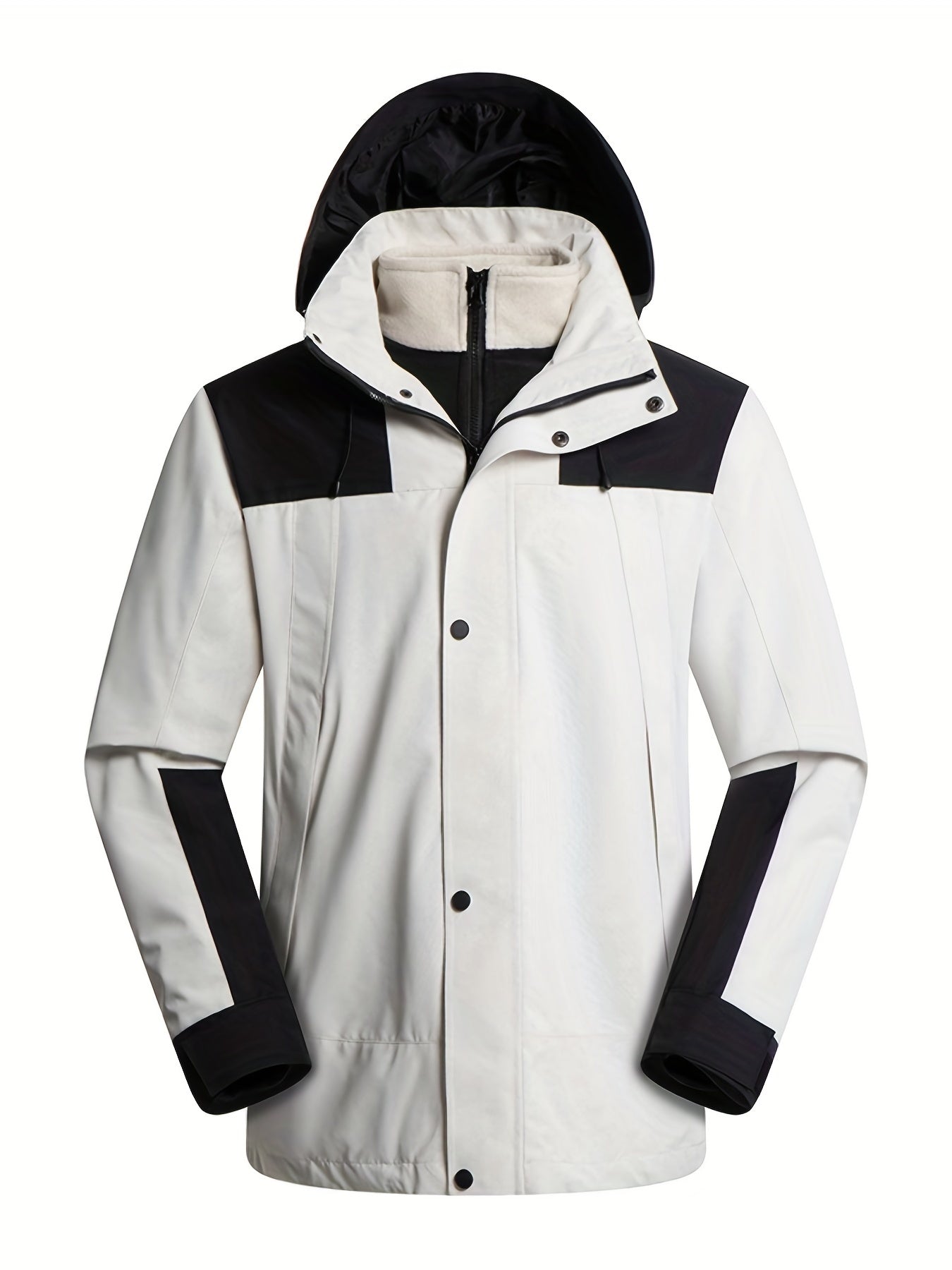 Women's 3-in-1 Outdoor Sports Jacket Waterproof Windproof Hooded