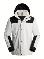 Women's 3-in-1 Outdoor Sports Jacket Waterproof Windproof Hooded
