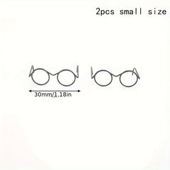 Round Frame Lens Retro Doll Cups