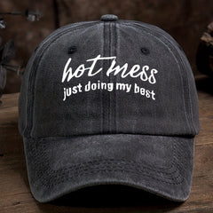 Letter Print Baseball Cap Vintage Peaked Cap