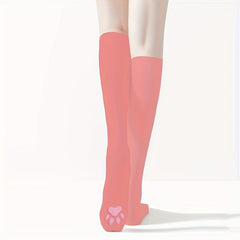 Cat Claw Print Thigh High Socks Halloween Cosplay Over The Knee Stockings