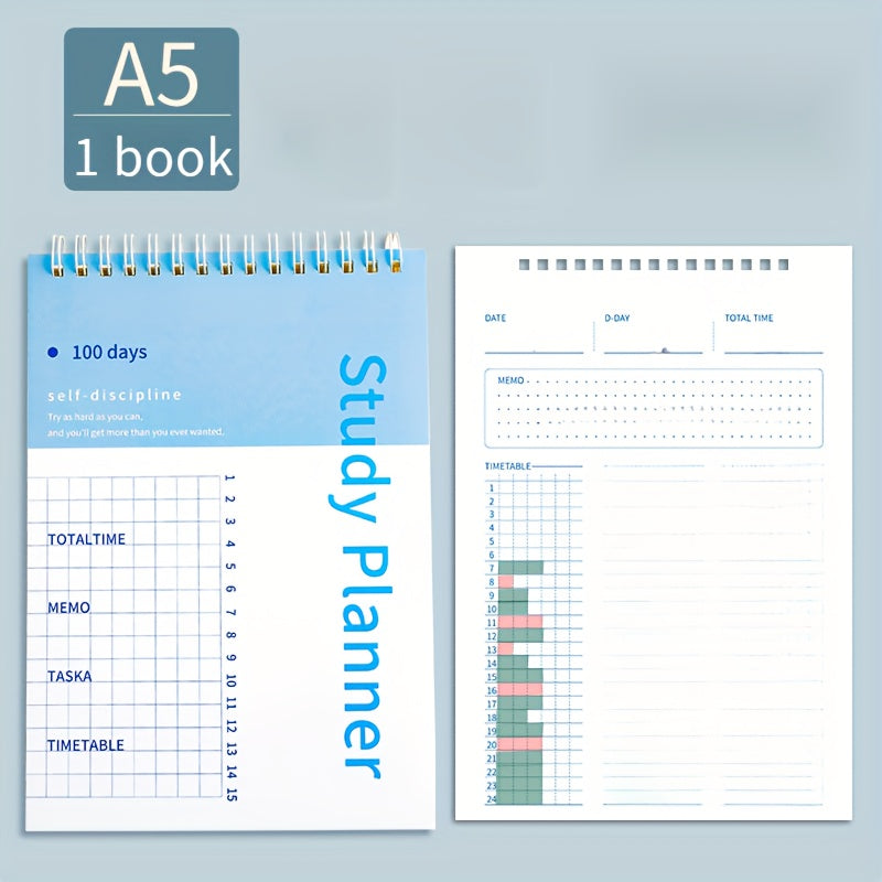 Undated Daily Planner Memo Book with Calendar Organizer
