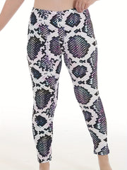  Snake Skin Print High Stretch Fitness Leggings