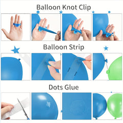 Ocean Party Balloon Garland Arch Kit Under the Sea Birthday Decor 135pcs