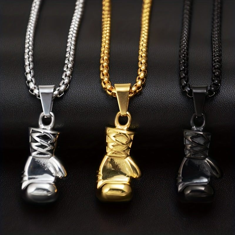 Hip Hop Boxing Gloves Charm Golden Silver Plated Vintage Victory Pendant