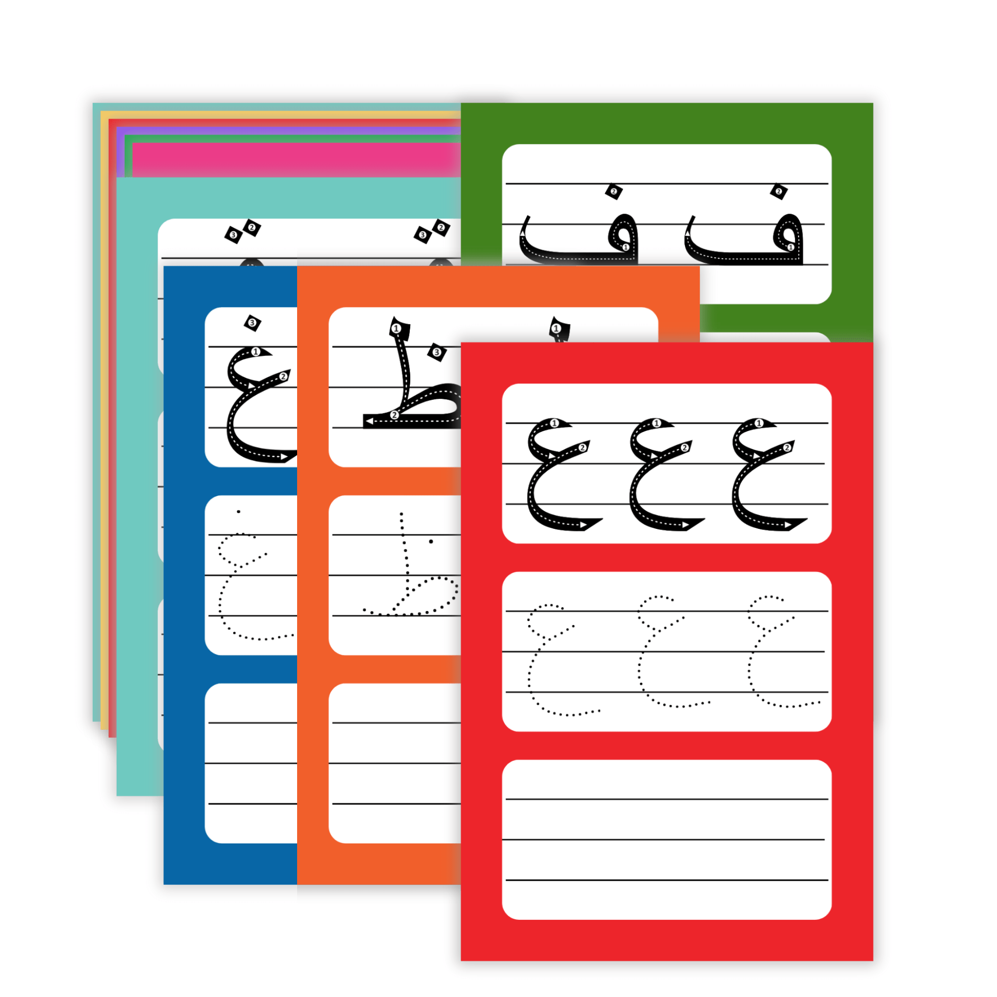 Arabic Alphabet Learning Kit Flashcards Marker Activity Cards