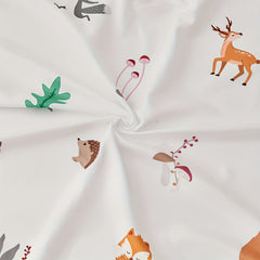 Forest Animals Print Soft Crib Sheet for Boys & Girls 0-3 Years
