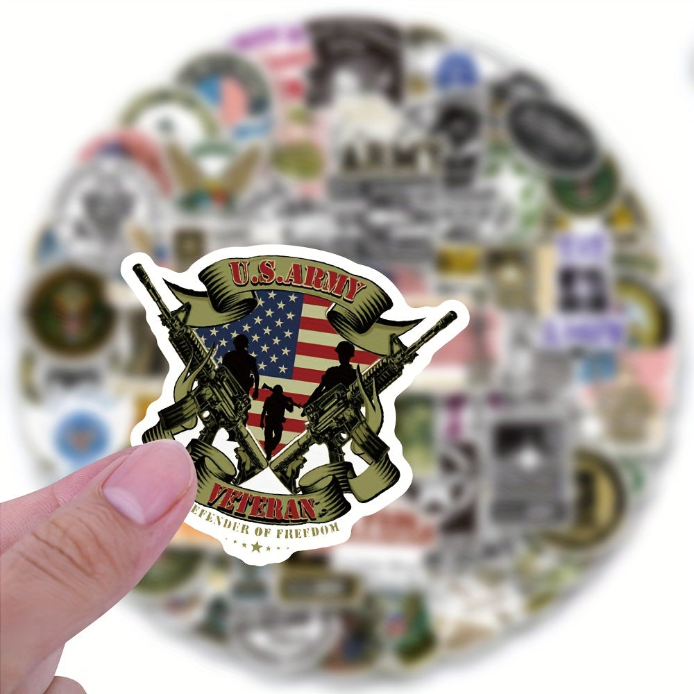 100pcs Army Stickers Military Stickers Water Bottles Laptops Cars