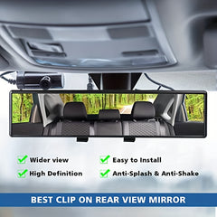 Car Rearview Mirror Large Field Of View Anti-Fog Anti-Glare Mirror