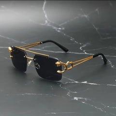 Tiger Rimless Sunglasses Aviator UV400 Sun Shades
