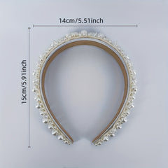 Faux Pearl Crystal Headband Hair Accessory Party Dress Up