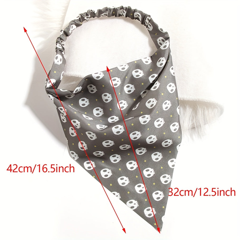 Cartoon Pattern Hair Band Triangle Towel Head Scarf Hair Accessories