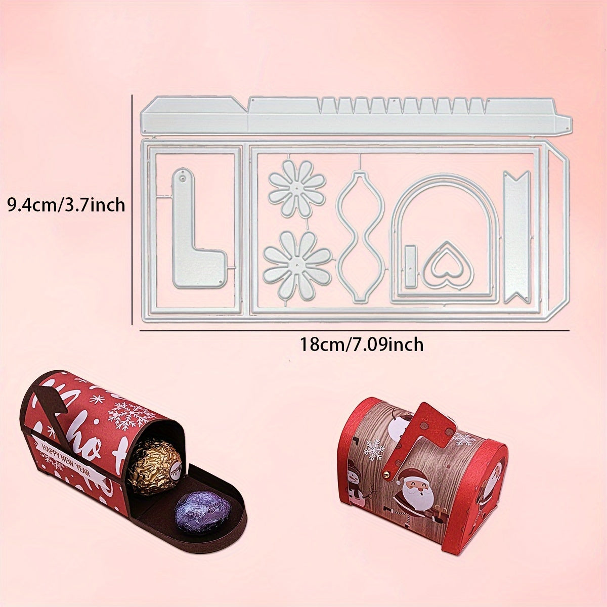 AlinaCraft Metal Cutting Die Postbox Dies Halloween Christmas Paper Craft