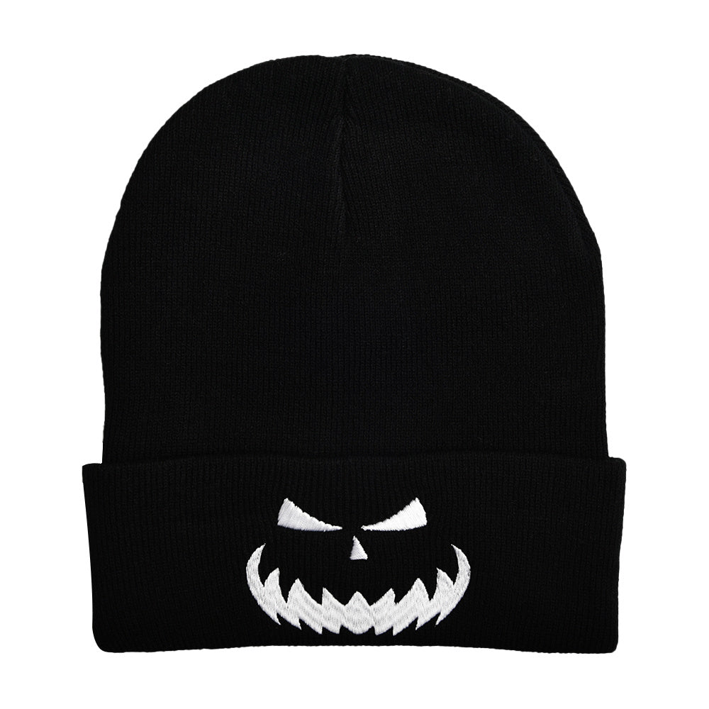 Embroidered Knit Beanie Hat for Autumn/Winter Ski Cold Hat - Halloween Gift