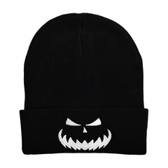 Embroidered Knit Beanie Hat for Autumn/Winter Ski Cold Hat - Halloween Gift
