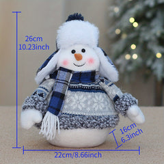 Christmas Fabric Snowman Doll Window Set Ornament Decoration