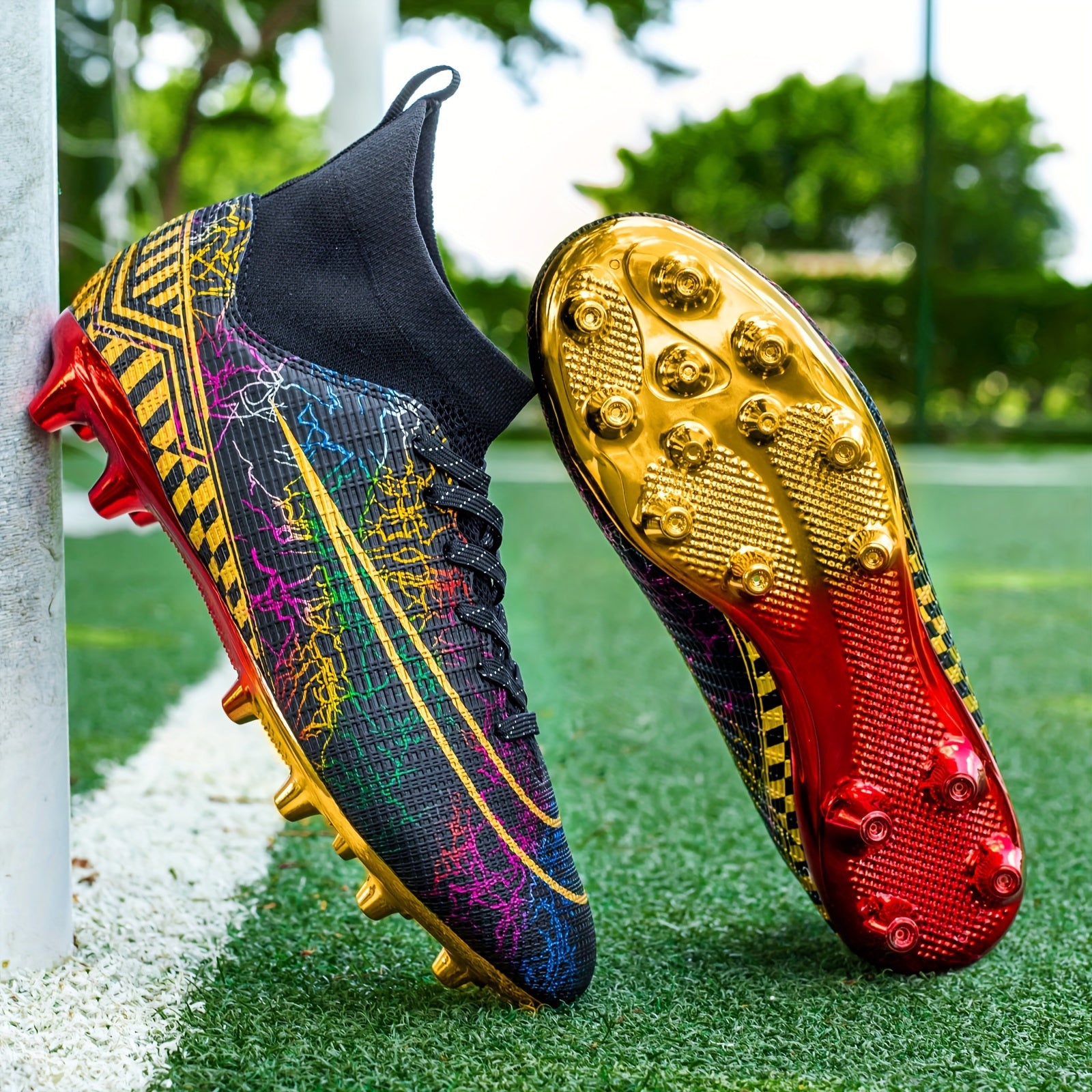 High Top Non Slip AG Football Cleat for Boys