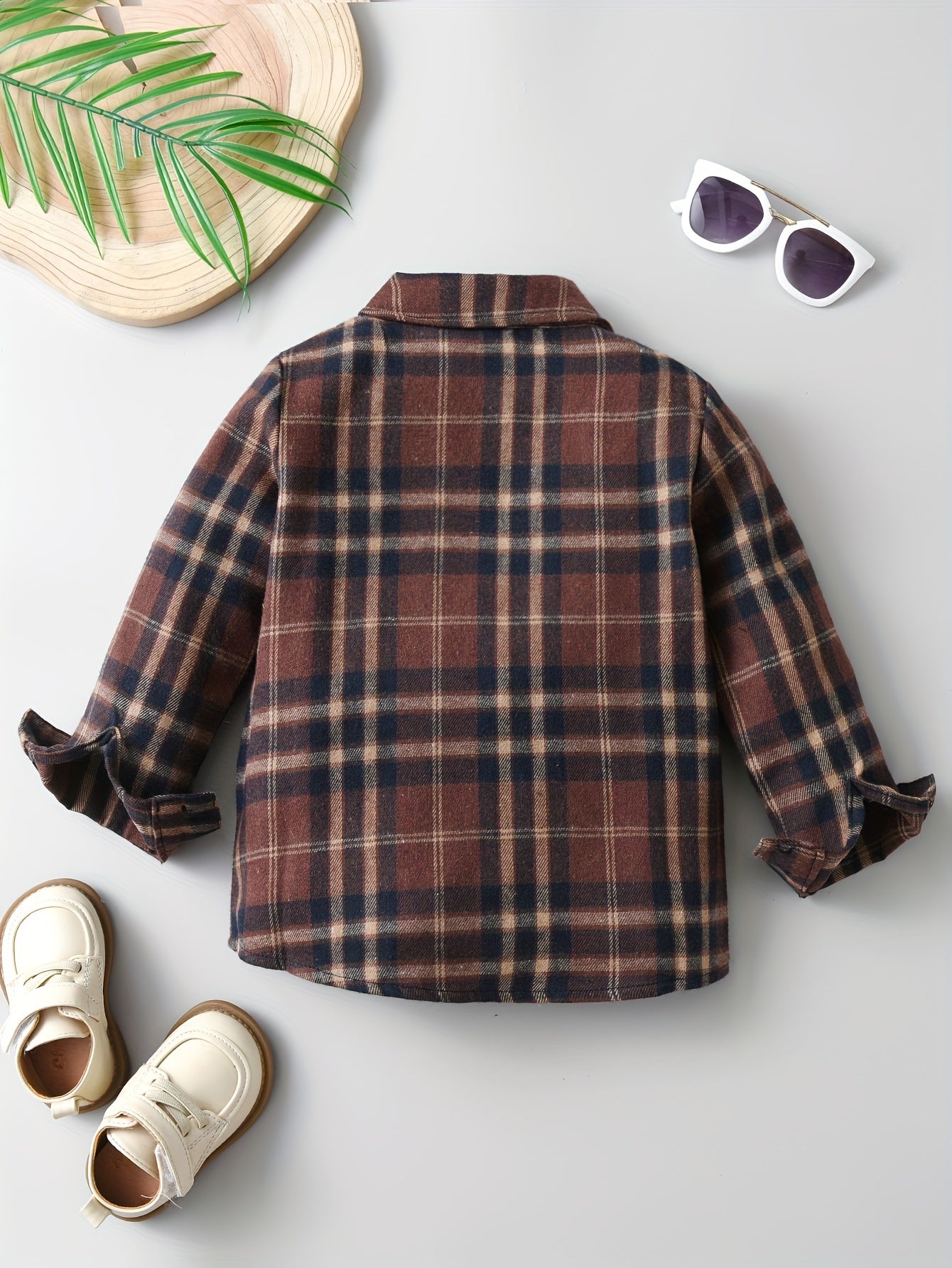 Boys Plaid Shirts Long Sleeve Button Down Tops Spring Fall Outwear