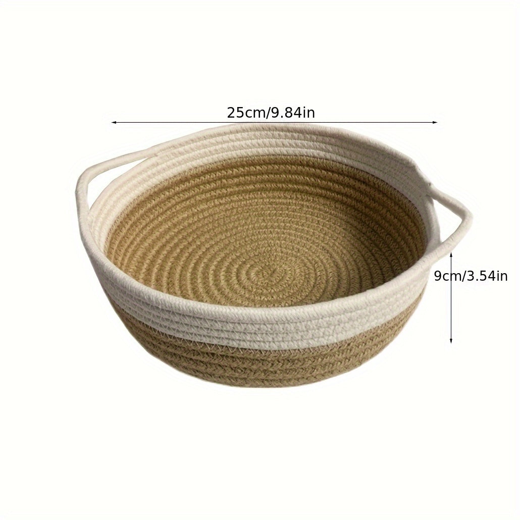 Smiling Face Woven Basket Cotton Storage Box