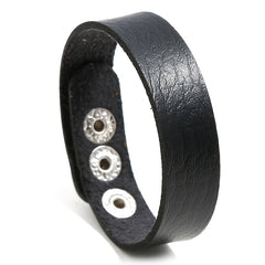Adjustable Leather Bracelet Cuff Wristband