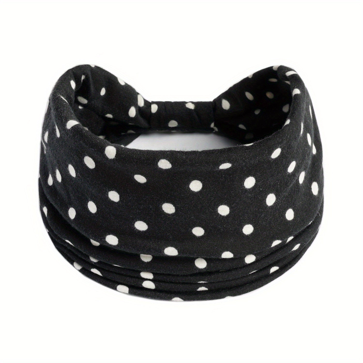 Polka Dot Pattern Hair Band Sports Elastic Hair Band Wide Brim Headband