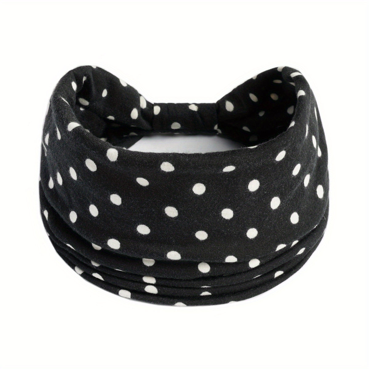 Polka Dot Pattern Hair Band Sports Elastic Hair Band Wide Brim Headband