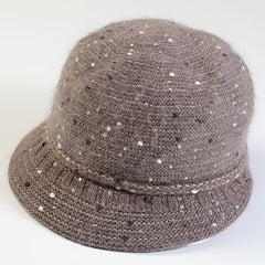 Vintage Knitted Thermal Bucket Hat Fisherman Hat Winter Hat For Her