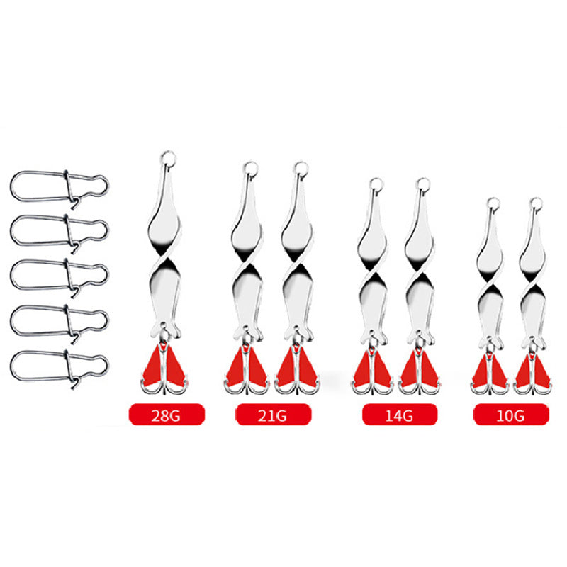 Metal Rotating Sequins Lure Jigbaits Spinner Fishing Bait With Three Hook