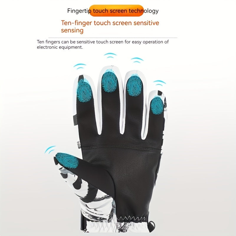 Winter Ski Gloves Warm Windproof Waterproof Touch Screen Gloves