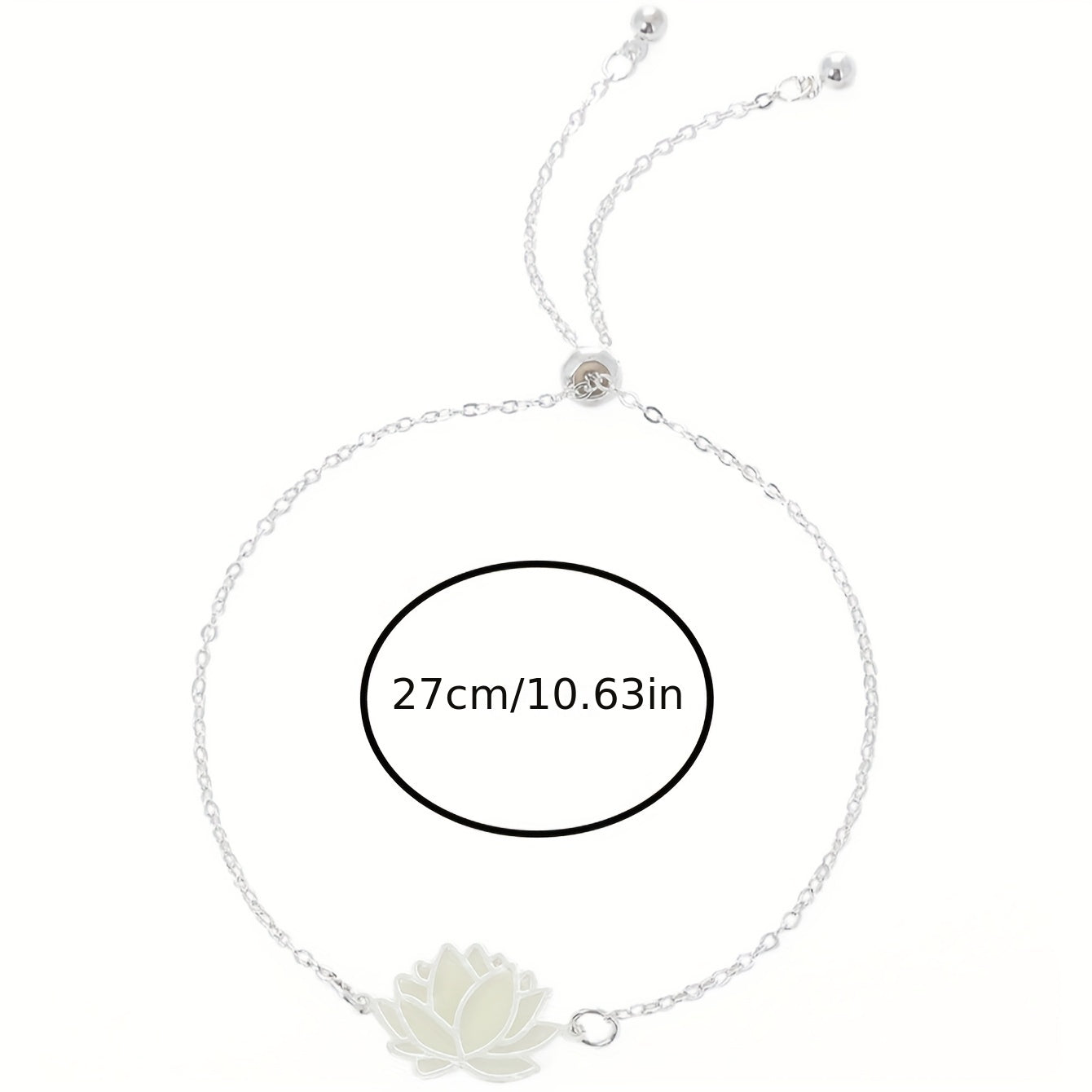 Luminous Lotus Thin Chain Bracelet Gift For Women Daily Wear