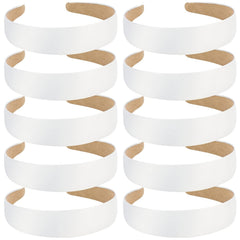 10pcs Satin Hairband Wide Headbands Women Non Slip Plain Head Bands