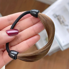 4pcs Wig Hair Tie Synthetic Hair Elastic Ponytail Holder Hair Accessories