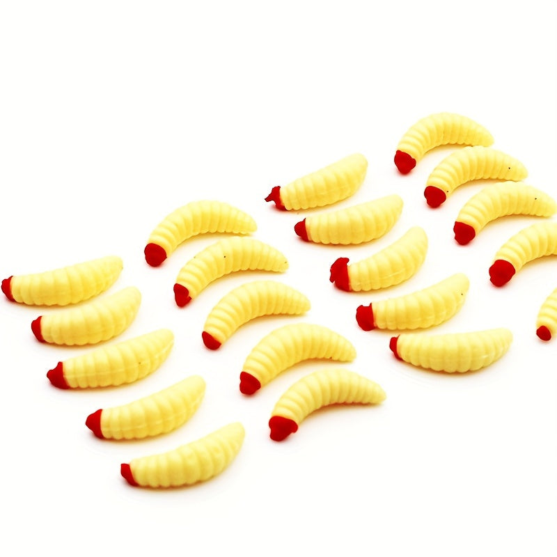 50pcs Soft Fishing Worm Baits Silicone Lures for Bass Fishing Tackle