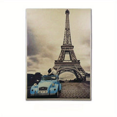 1pc Paris Eiffel Tower Nostalgic Photo Brown Paper Bar Poster Vintage Poster