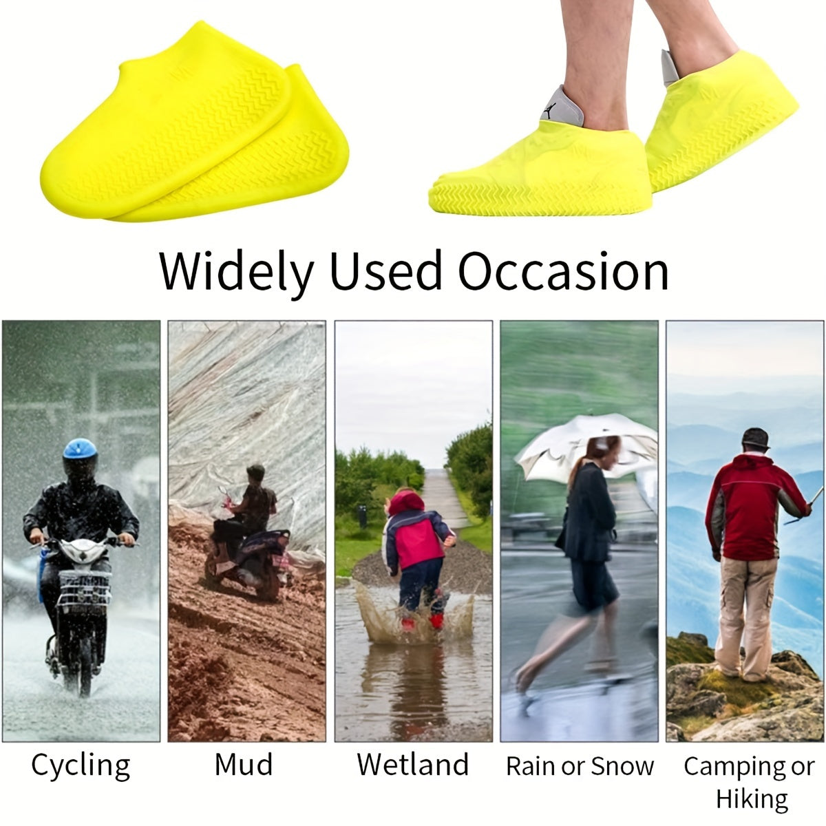 Waterproof Shoe Cover Reusable Outdoor Overshoes For Rainy Days