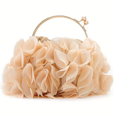 Satin Flower Evening Bag Wedding Party Prom Handbags
