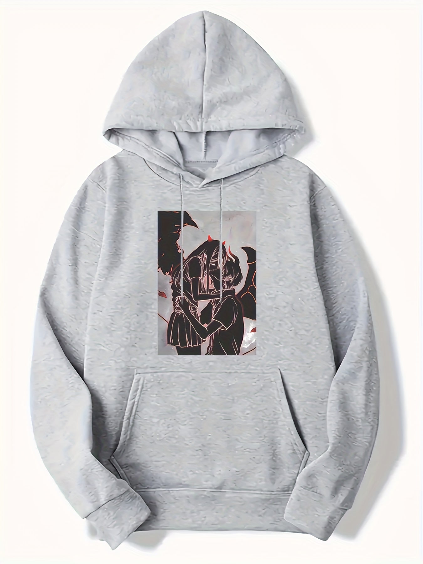 Anime Pattern Men's Hooded Sweatshirt for Fall Winter