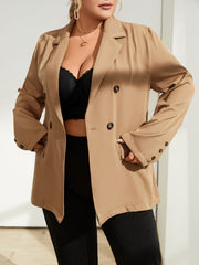  Solid Long Sleeve Workwear Blazer