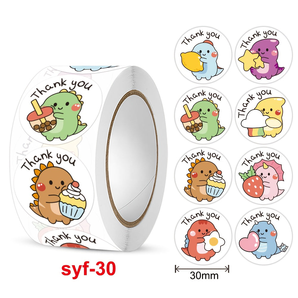 Cartoon Cat Thank You Stickers for Teachers, Sealing Stickers Pack
