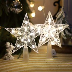 LED Christmas Tree Top Star Decoration Party Supplies Family Hotel